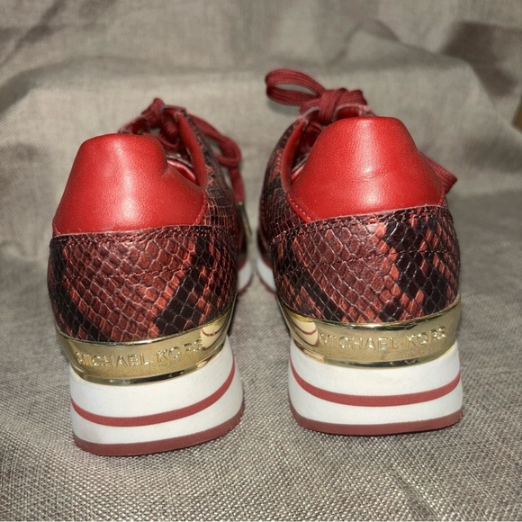 MICHAEL Michael Kors Women’s Billie Trainer Sneakers Red Size 6.5 - Picture 12 of 15